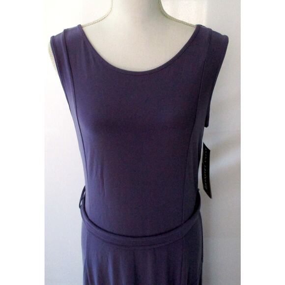 Nina Leonard Women's Purple Sleeveless Wrinkle Resistant Pull Over Dress NWT M. - Picture 2 of 12